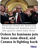 In 2009, Cessna Aircraft ran ads saying ''Pity the poor executive who blinks, and gets rid of the company jet. One thing is certain: true visionaries will continue to fly.''